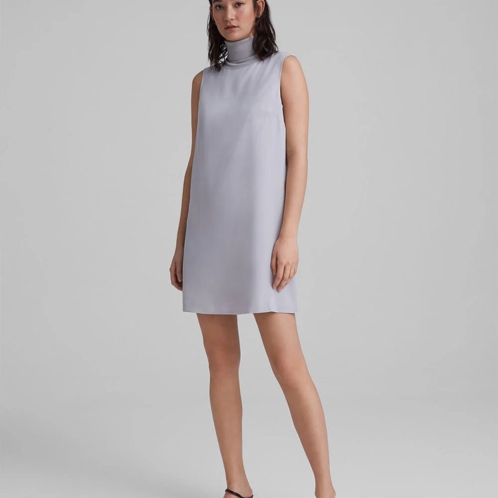 Club Monaco ~ Jourdan Sterling Grey Turtleneck Sleeveless Dress in Size 0 / XS